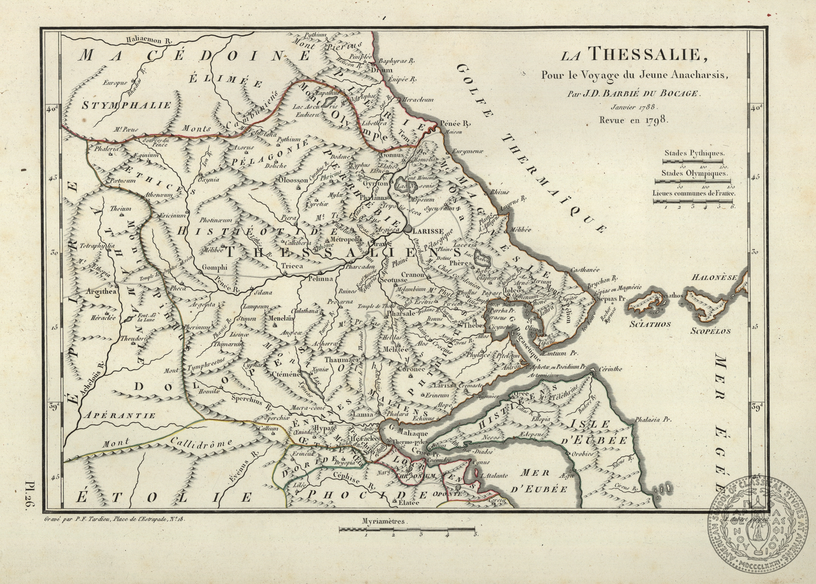 La Thessalie, pour le Voyage du  jeune Anacharsis.